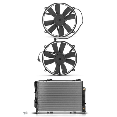 3 Pcs Radiator & Cooling Fan Assembly Kit