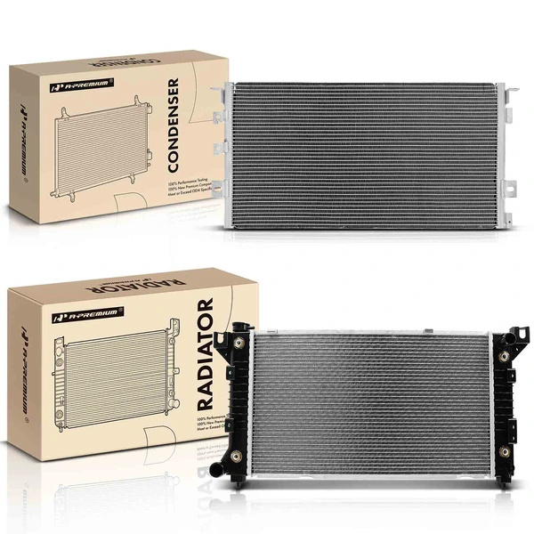 Radiator & AC Condenser Cooling Kit for Dodge Grand Caravan Plymouth Chrysler Grand Voyager