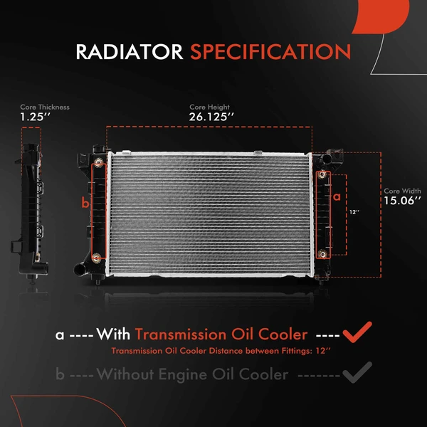 2 Pcs Radiator & Cooling Fan Assembly Kit for Dodge Caravan Chrysler Plymouth Voyager Auto