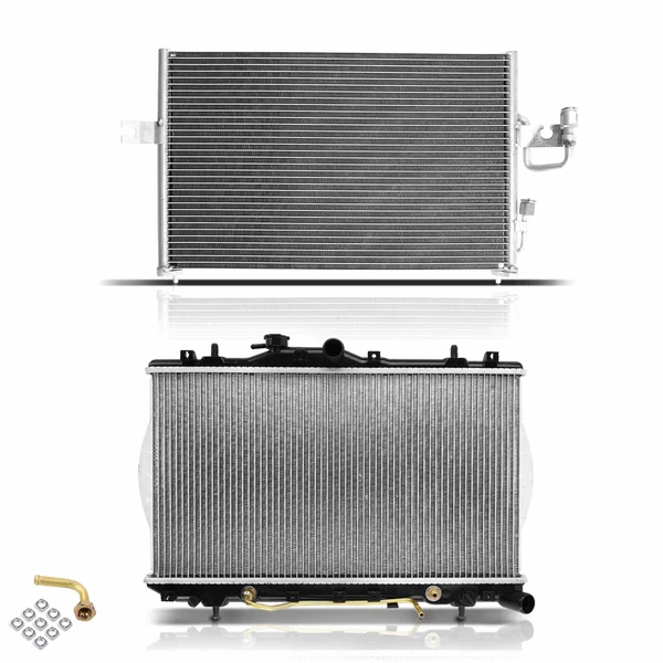 Radiator & AC Condenser Cooling Kit for Hyundai Accent 1997-1999 L4 1.5L Automatic