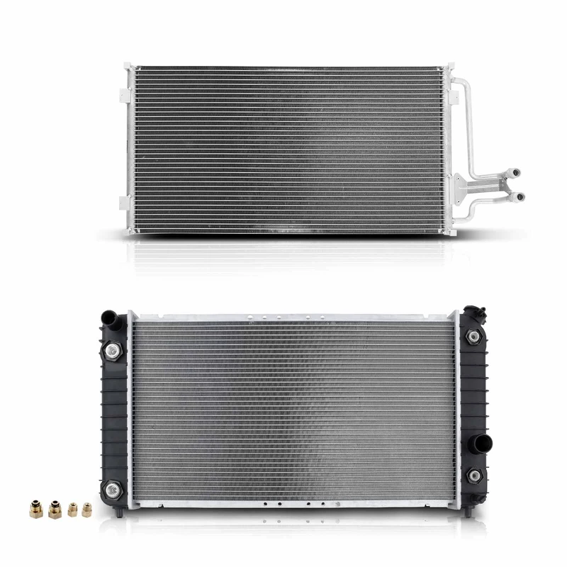 Radiator & AC Condenser Cooling Kit for Chevy Blazer S10 GMC Isuzu Olds