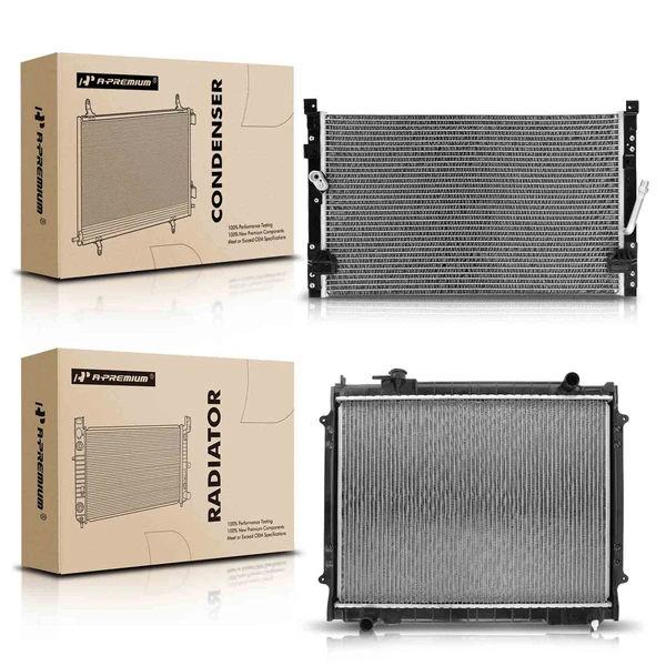 Radiator & AC Condenser Cooling Kit for Toyota Tacoma 1995-1997 2.4L 2.7L 3.4L