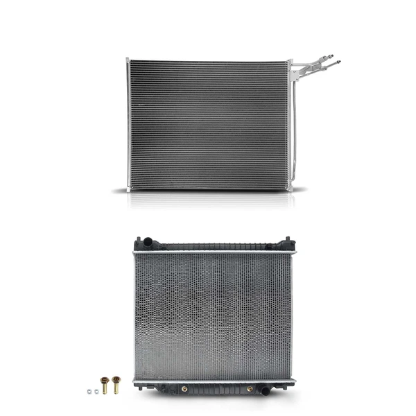 Radiator & AC Condenser Cooling Kit for 1997-2002 Ford E-150 Econoline Club Wagon