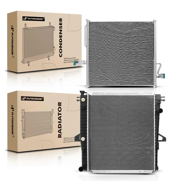 Radiator & AC Condenser Cooling Kit for Ford Ranger Mazda B3000 1998-2007 B4000