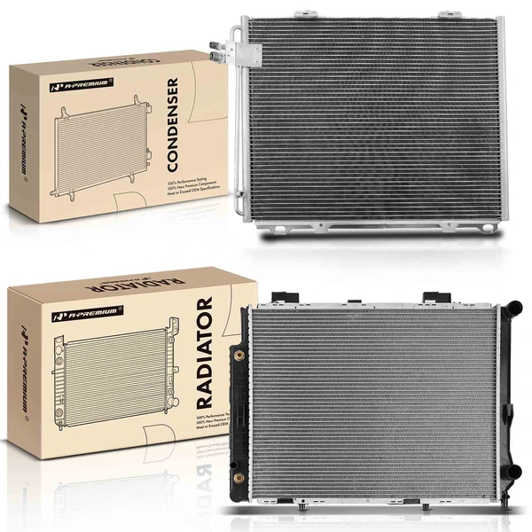 Radiator & AC Condenser Cooling Kit for Mercedes-Benz E320 W210 1996-1997
