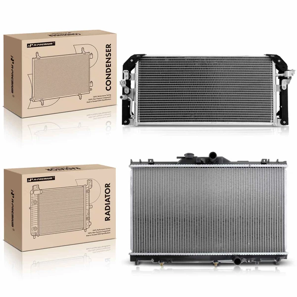 Radiator & AC Condenser Cooling Kit for Toyota Corolla 1998-2002 1.8L Serpentine