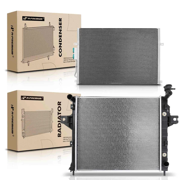 Radiator & AC Condenser Cooling Kit for Jeep Grand Cherokee 1999-2000 V8 4.7L