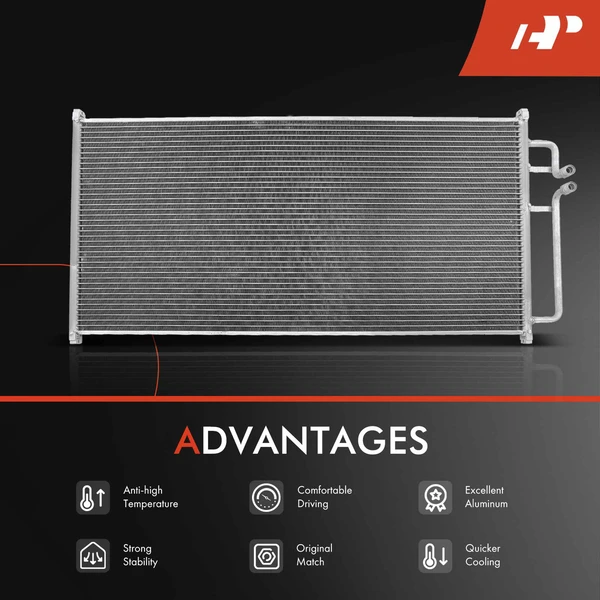 Radiator & AC Condenser Cooling Kit for Ford F-150 1999-2003 Heritage F-250