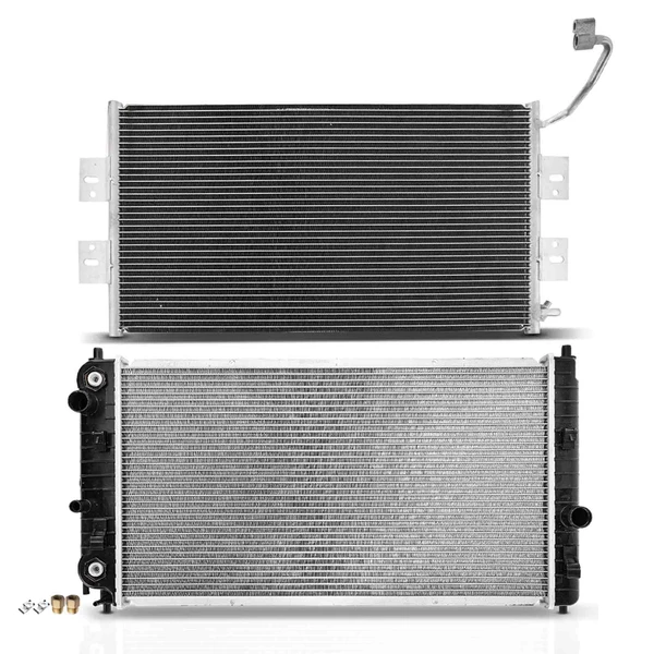Radiator & AC Condenser Cooling Kit for Chevrolet Malibu 2002-2003 Olds Alero