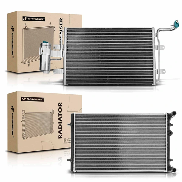 Radiator & AC Condenser Cooling Kit for Audi TT 2000-2006 TT Quattro Golf Jetta