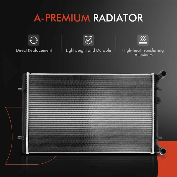 4 Pcs Radiator & AC Condenser & Cooling Fan Kit for Volkswagen Golf Jetta Audi TT