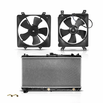 3 Pcs Radiator & Cooling Fan Assembly Kit