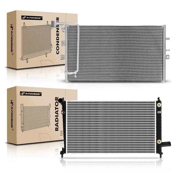 Radiator & AC Condenser Cooling Kit for Saab 9-5 1999-2001 2.3L Automatic