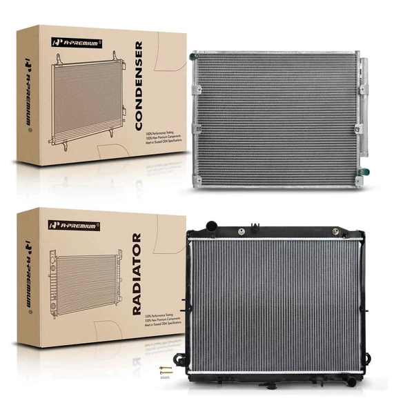 Radiator & AC Condenser Cooling Kit for Toyota Land Cruiser 1998-2002 Lexus LX470 1999