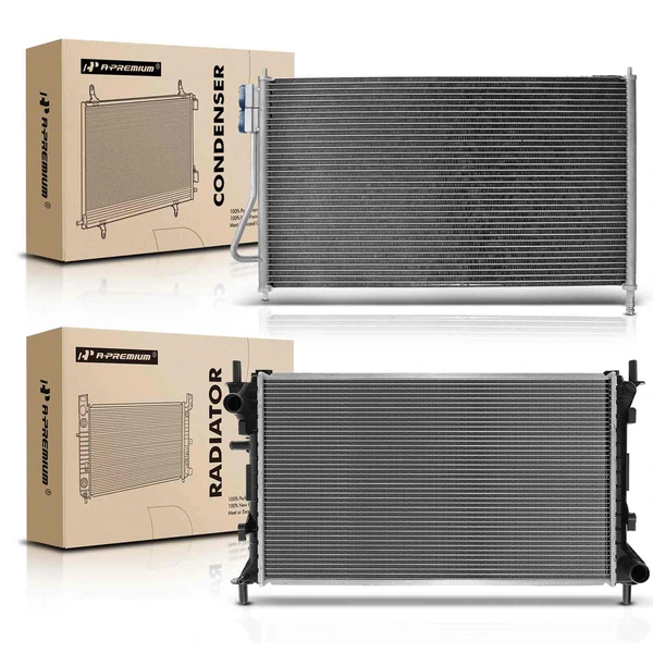 Radiator & AC Condenser Cooling Kit for Ford Focus 2005-2007 L4 2.0L 2.3L