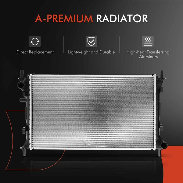 3 Pcs Radiator & AC Condenser & Cooling Fan Kit for Ford Focus 2000-2004 L4 2.0L