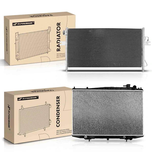 Radiator & AC Condenser Cooling Kit for Nissan Frontier 98-01 Xterra 00-01