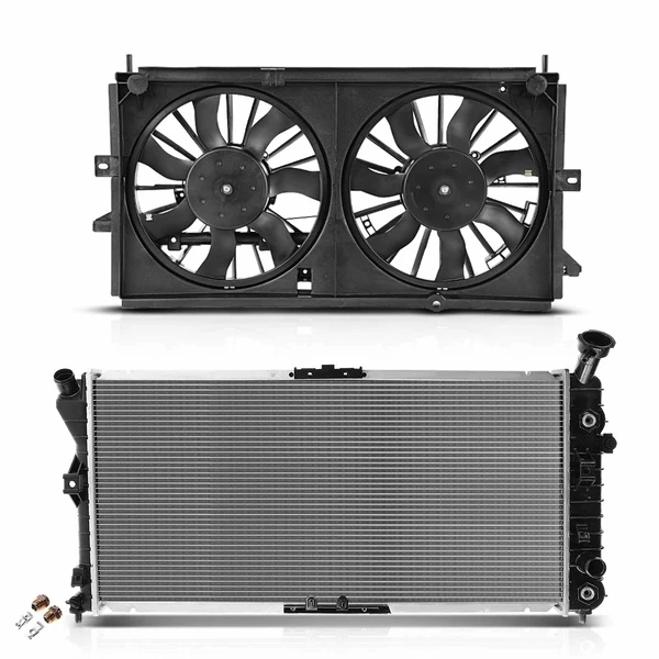 2 Pcs Radiator & Cooling Fan Assembly Kit for Chevrolet Impala Monte Carlo 2000-2003