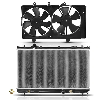 2 Pcs Radiator & Cooling Fan Assembly Kit