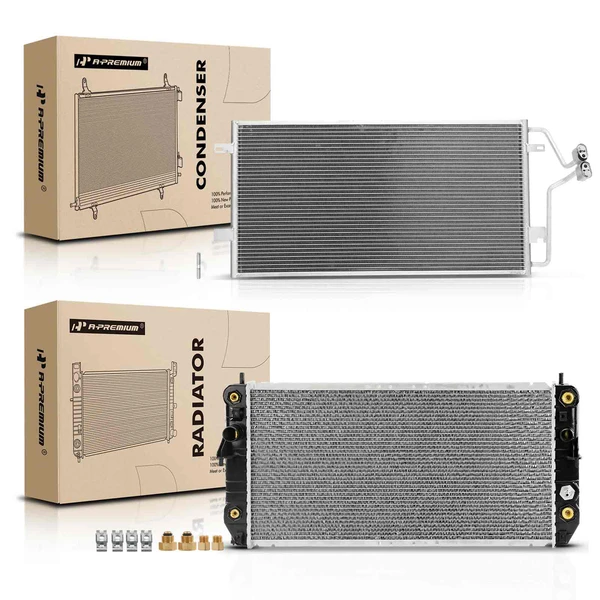 Radiator & AC Condenser Cooling Kit for Cadillac DeVille 2000 V8 4.6L Automatic