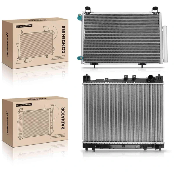 Radiator & AC Condenser Cooling Kit for Toyota Echo 2003-2005 L4 1.5L