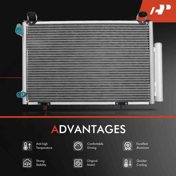 Radiator & AC Condenser Cooling Kit for Toyota Echo 2003-2005 L4 1.5L