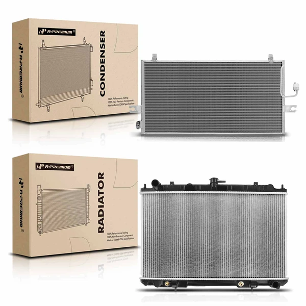Radiator & AC Condenser Cooling Kit for Infiniti I30 Nissan Maxima 2000-2001