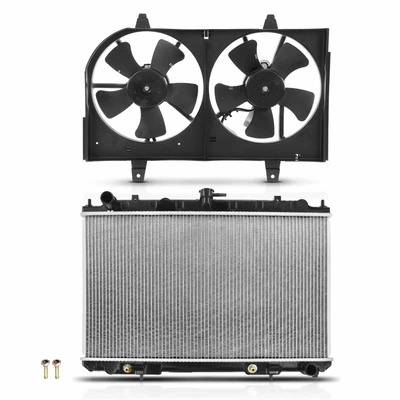 2 Pcs Radiator & Cooling Fan Assembly Kit