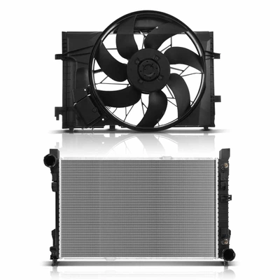 2 Pcs Radiator & Cooling Fan Assembly Kit