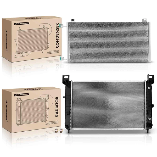 Radiator & AC Condenser Cooling Kit for 2000 Chevrolet Silverado 2500 5.3L V8