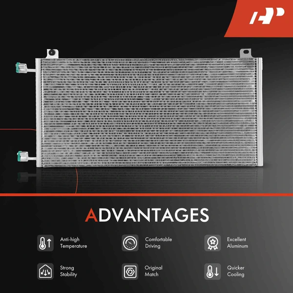 Radiator & AC Condenser Cooling Kit for Chevy Silverado Tahoe GMC Sierra 1999-2006 Cadillac