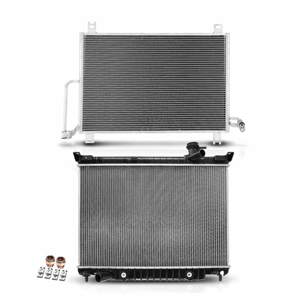 Radiator & AC Condenser Cooling Kit for Chevy GMC Buick Isuzu Olds Saab