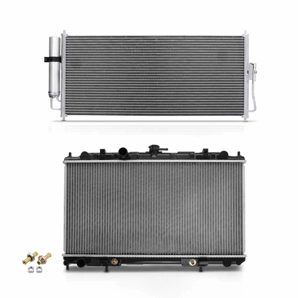 Radiator & AC Condenser Cooling Kit for Nissan Sentra 2002-2006 L4 2.5L Automatic
