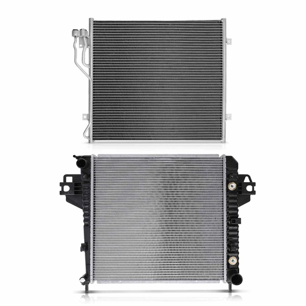 Radiator & AC Condenser Cooling Kit for Jeep Liberty 2002-2005 V6 3.7L