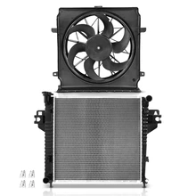 2 Pcs Radiator & Cooling Fan Assembly Kit