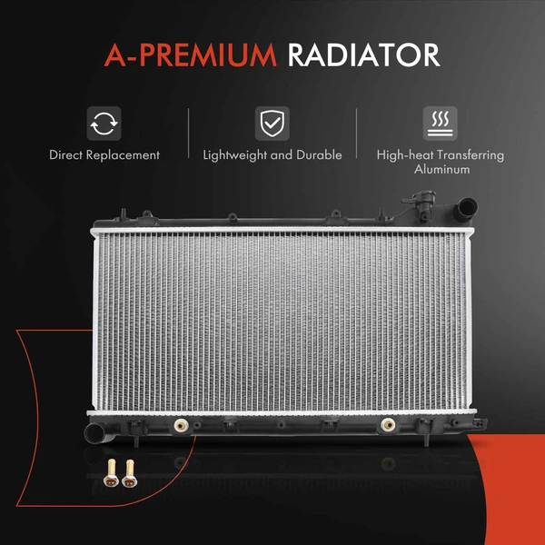 3 Pcs Radiator & AC Condenser & Cooling Fan Kit for Subaru Impreza 99-01 H4 2.2L 2.5L