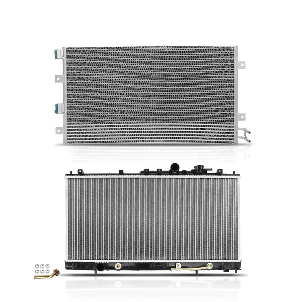 Radiator & AC Condenser Cooling Kit for Dodge Stratus 2003 V6 2.7L Automatic