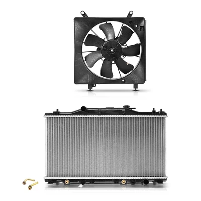 2 Pcs Radiator & Cooling Fan Assembly Kit