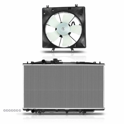 2 Pcs Radiator & Cooling Fan Assembly Kit