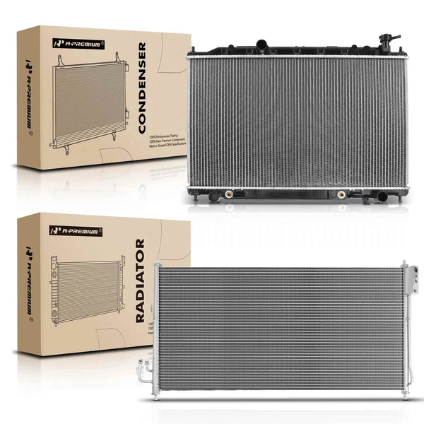 Radiator & AC Condenser Cooling Kit for Nissan Murano 2003-2007 3.5L Automatic