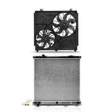 2 Pcs Radiator & Cooling Fan Assembly Kit for 2003-2006 Kia Sorento