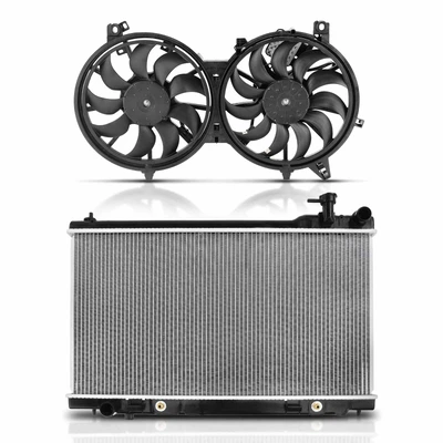 2 Pcs Radiator & Cooling Fan Assembly Kit