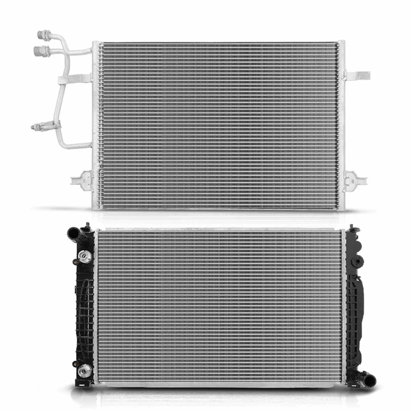 Radiator & AC Condenser Cooling Kit for Volkswagen Passat 1998-2002 Audi A4 Quattro