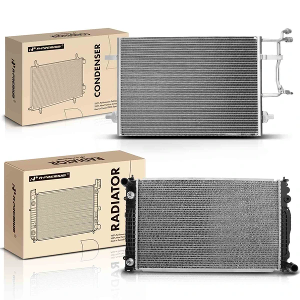 Radiator & AC Condenser Cooling Kit for Audi A6 A6 Quattro 1998-2001 V6 2.8L