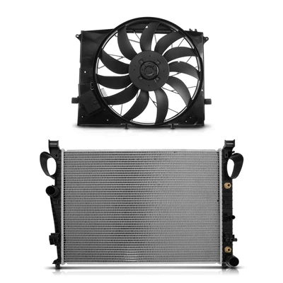 2 Pcs Radiator & Cooling Fan Assembly Kit