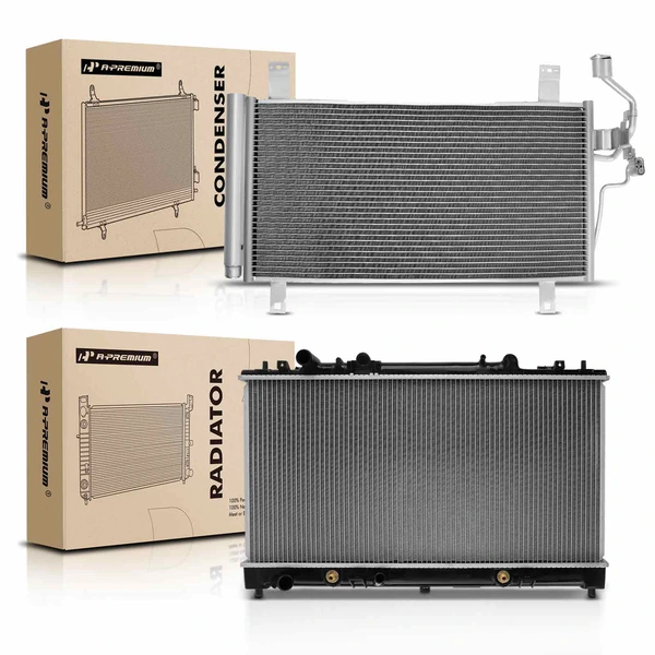 Radiator & AC Condenser Cooling Kit for Mazda 6 2003-2008 V6 3.0L