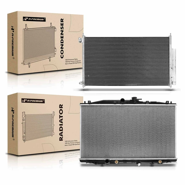 Radiator & AC Condenser Cooling Kit for Acura TSX 2004-2008 L4 2.4L Automatic