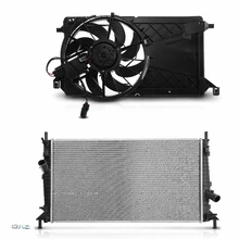 2 Pcs Radiator & Cooling Fan Assembly Kit for 2004-2009 Mazda 3