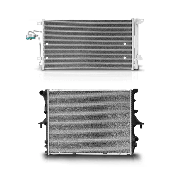 Radiator & AC Condenser Cooling Kit for Audi Q7 Porsche Cayenne VW Touareg