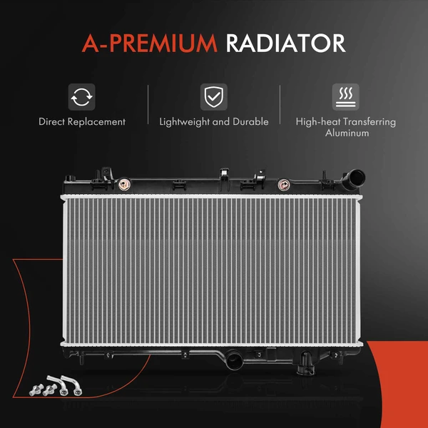 3 Pcs Radiator & AC Condenser & Cooling Fan Kit for Subaru Impreza Forester Automatic